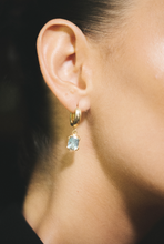 Load image into Gallery viewer, aquamarine-huggie-earrings
